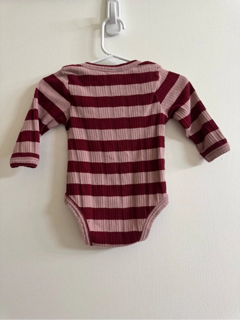 Kate Quinn Striped Long-Sleeve Baby One-Piece